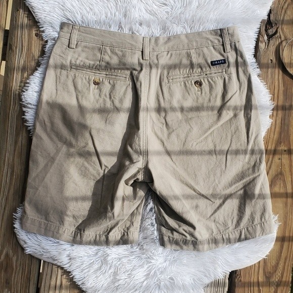 Mens Chaps Flat Front Dressy Casual Khaki Shorts wize 32 - Picture 5 of 7